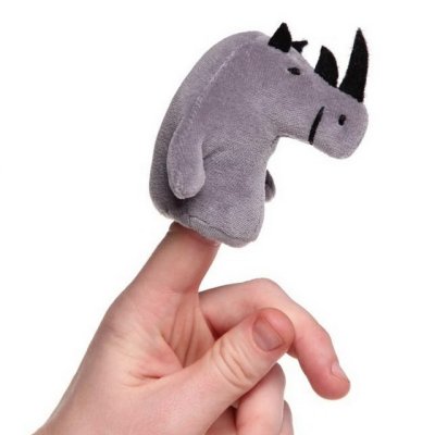 Prstová maňuška Nosorožec, 8 cm