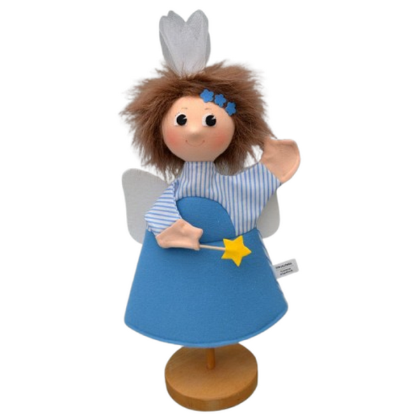 Logopedická maňuška Víla Hlásulienka modrá, 33 cm