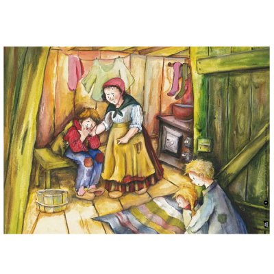 Janko a Marienka - obrazové karty pre divadlo Kamishibai, 12 ks
